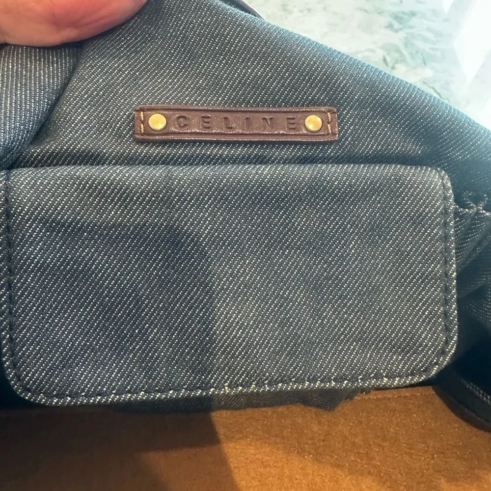Celine Blue and Brown Monogram Tote